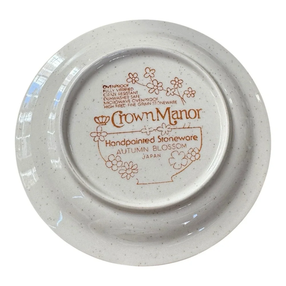 Crown Manor Autumn Blossom Bread and Butter Plate 6 5/8